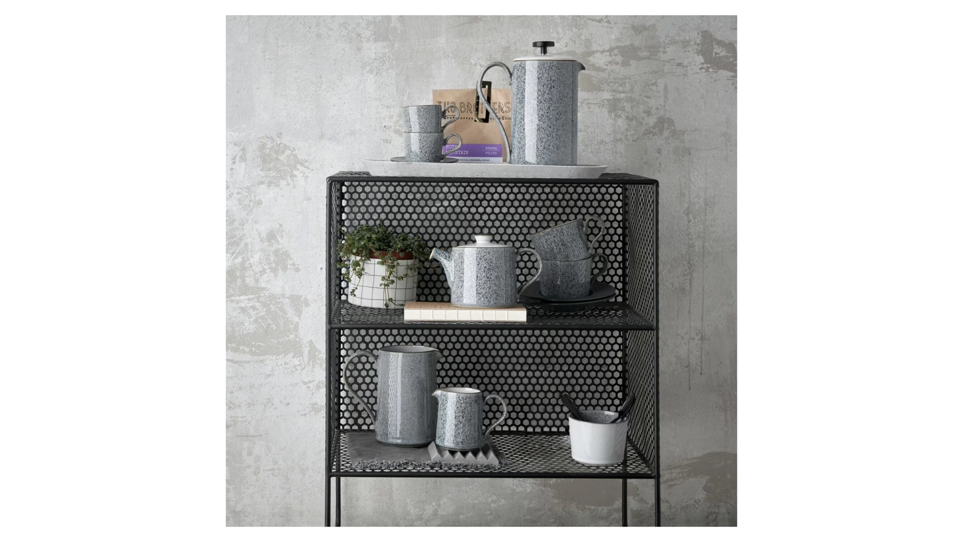 Чашка кофейная с блюдцем Denby Студио Грэй 100 мл, керамика жаропрочная