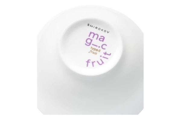 Тарелка суповая Shirokov Волшебные фрукты Гранат, груша 800 мл, костяной фарфор