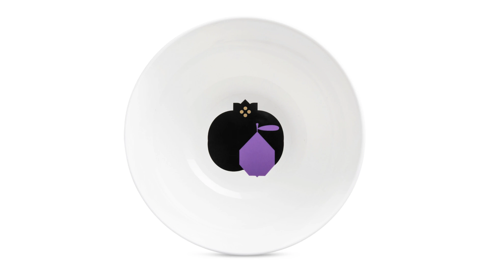 Тарелка суповая Shirokov Волшебные фрукты Гранат, груша 800 мл, костяной фарфор