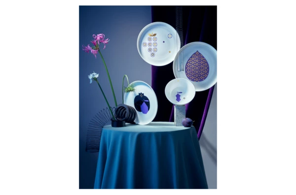 Тарелка обеденная Shirokov Волшебные фрукты Золотой инжир 26 см, костяной фарфор