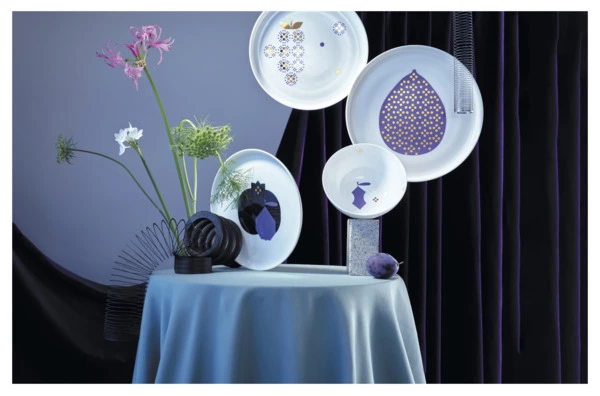 Тарелка обеденная Shirokov Волшебные фрукты Золотой инжир 26 см, костяной фарфор