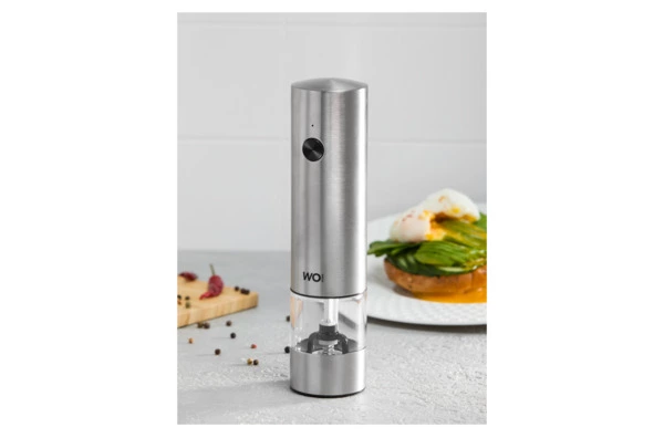 Мельница электрическая для соли и перца WO HOME Santana 21 см, подсветка, зарядка USB, п/к