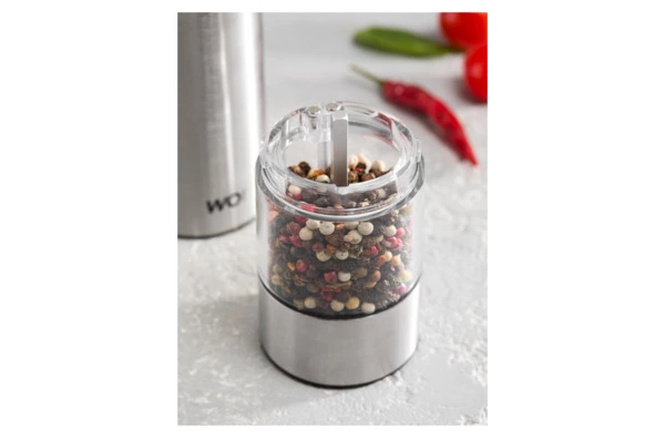 Мельница электрическая для соли и перца WO HOME Santana 21 см, подсветка, зарядка USB, п/к