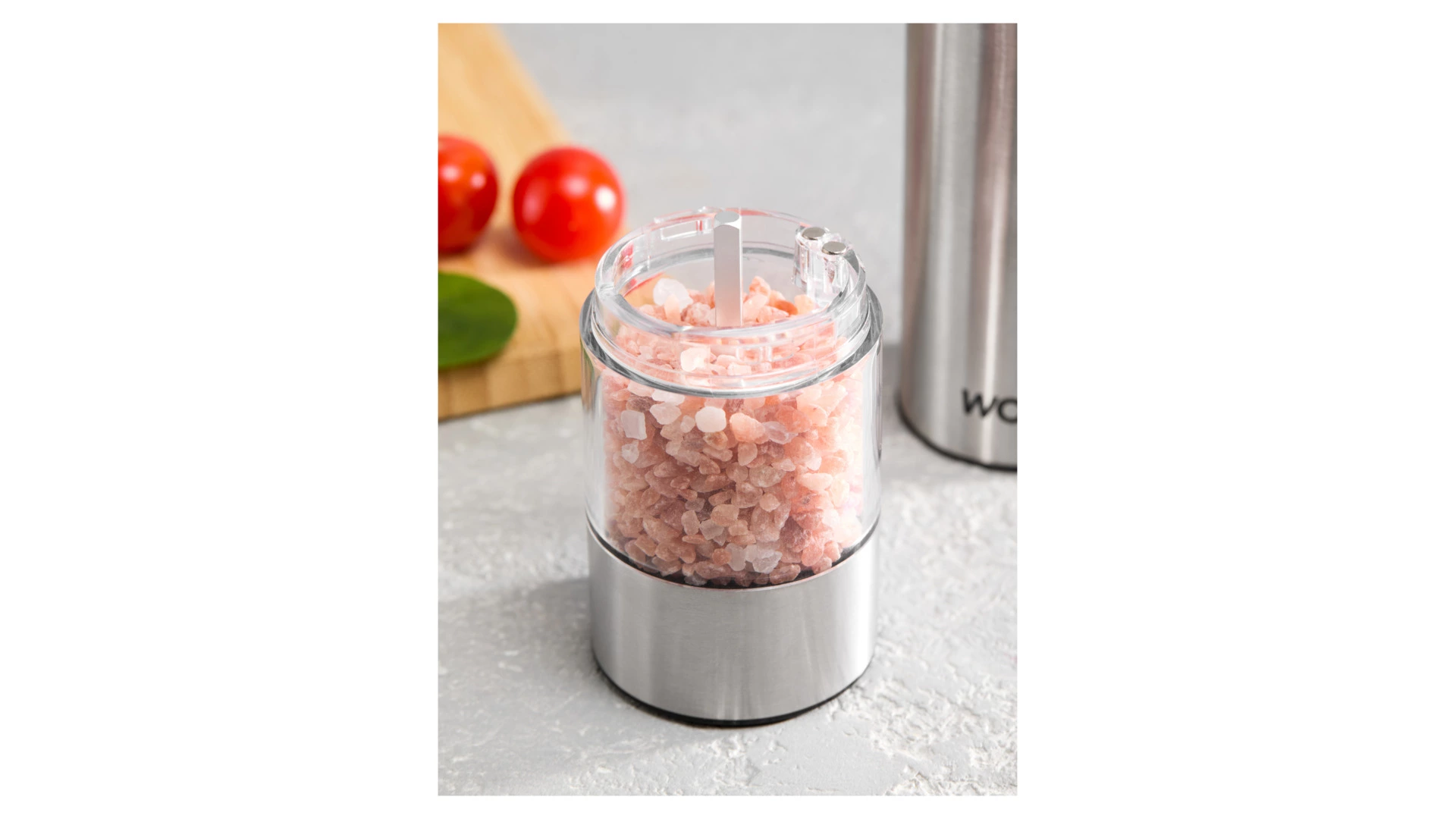 Мельница электрическая для соли и перца WO HOME Santana 21 см, подсветка, зарядка USB, п/к