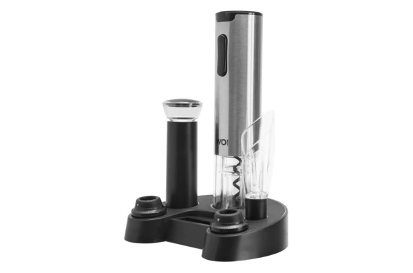 Набор винных аксессуаров на подставке WO HOME Loft, 6 предметов, 20,3 см, зарядка USB, п/к