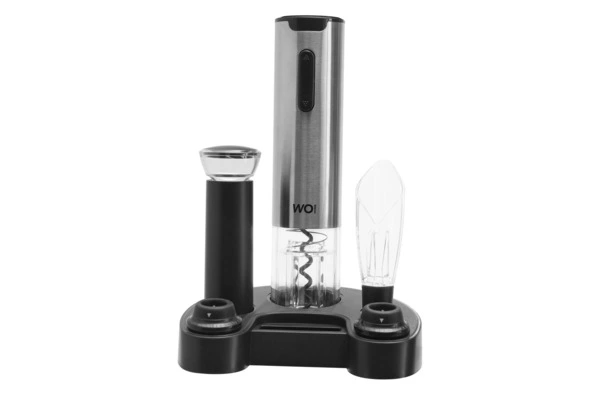 Набор винных аксессуаров на подставке WO HOME Loft, 6 предметов, 20,3 см, зарядка USB, п/к