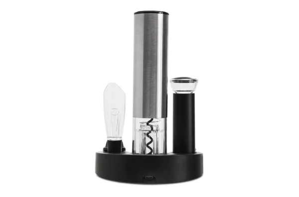 Набор винных аксессуаров на подставке WO HOME Loft, 6 предметов, 20,3 см, зарядка USB, п/к