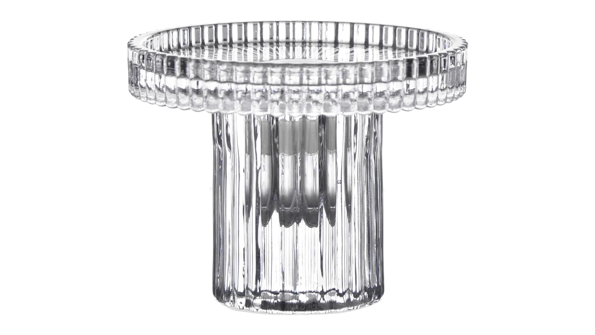 Подсвечник Decor de table Картуш 7,6 см, 2в1, съемная чаша, стекло