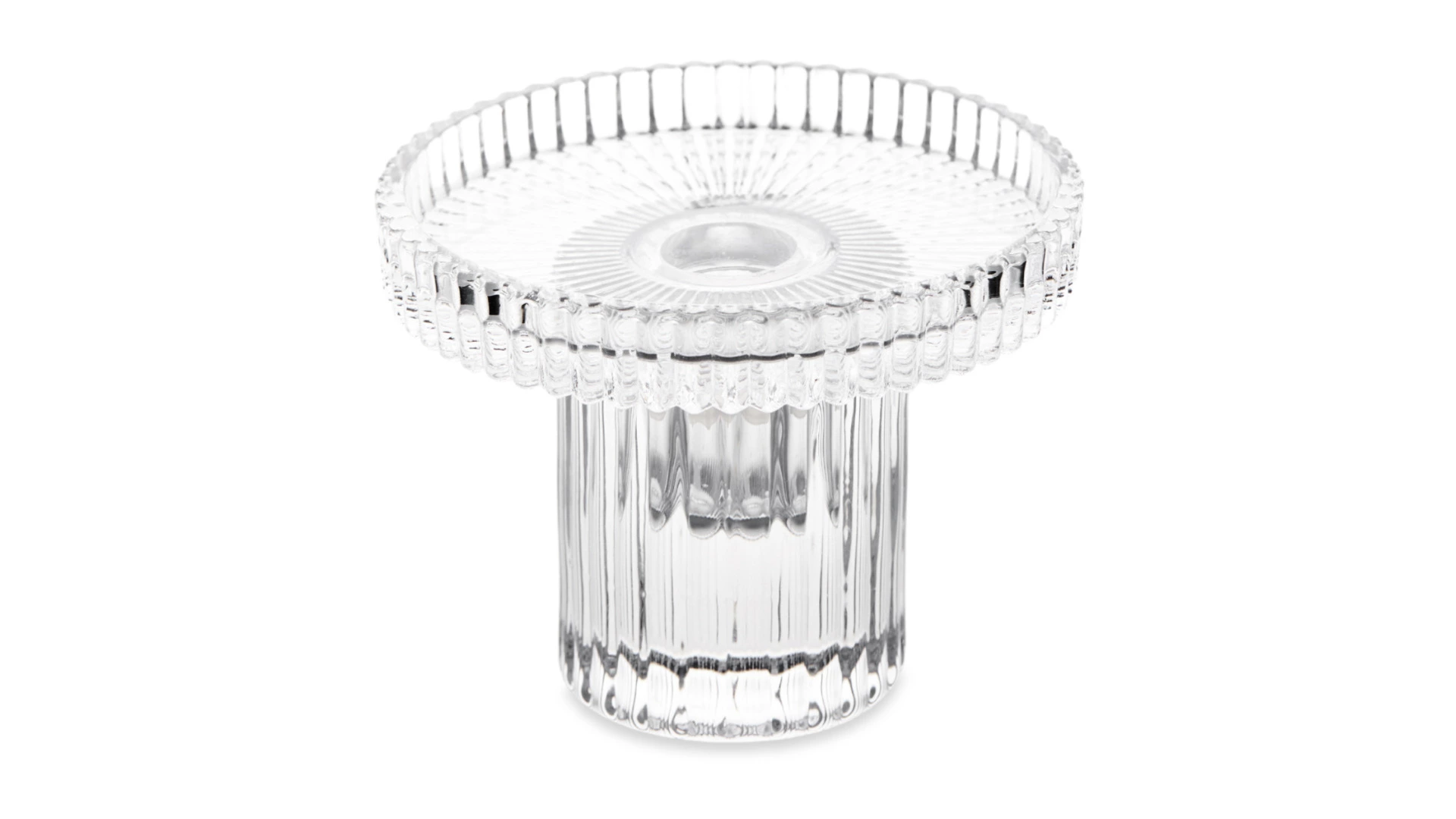Подсвечник Decor de table Картуш 7,6 см, 2в1, съемная чаша, стекло