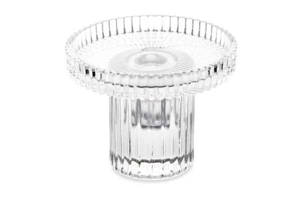 Подсвечник Decor de table Картуш 7,6 см, 2в1, съемная чаша, стекло