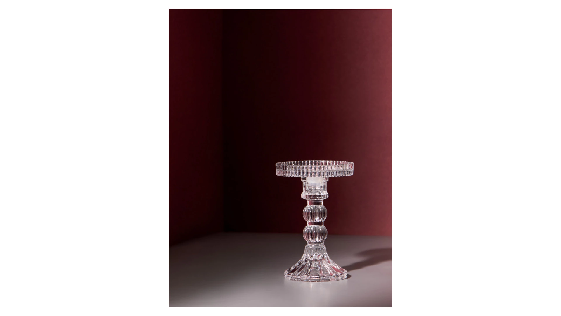 Подсвечник Decor de table Ле Классик 14 см, съемная чаша, стекло
