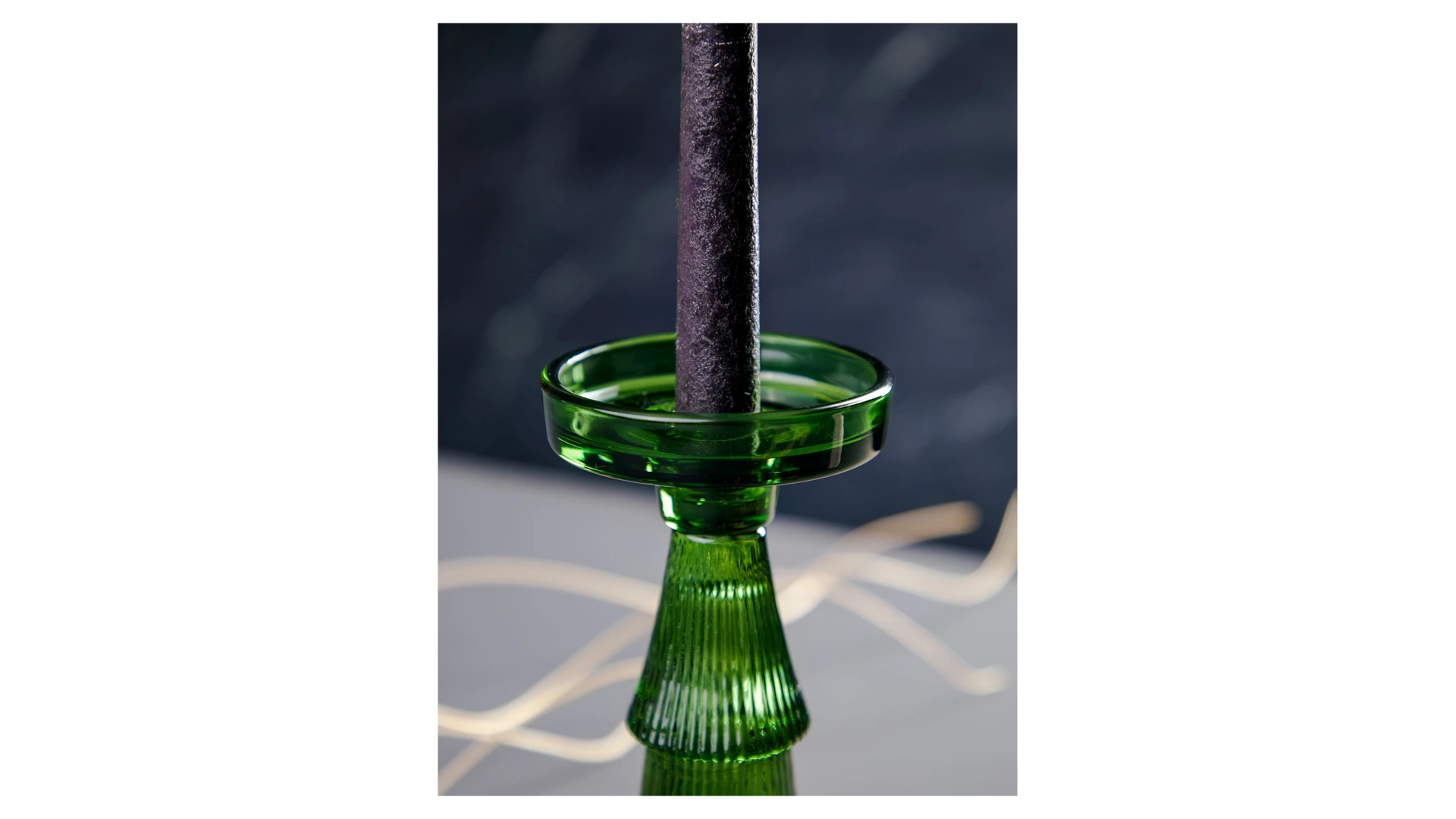 Подсвечник Decor de table Ноэль 22 см, 2в1, стекло, зеленый