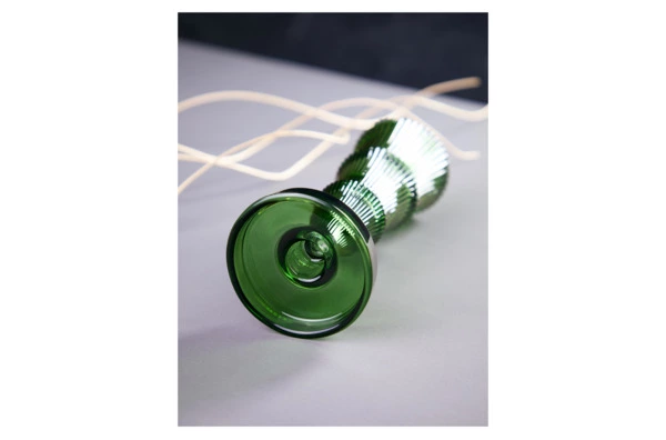 Подсвечник Decor de table Ноэль 22 см, 2в1, стекло, зеленый