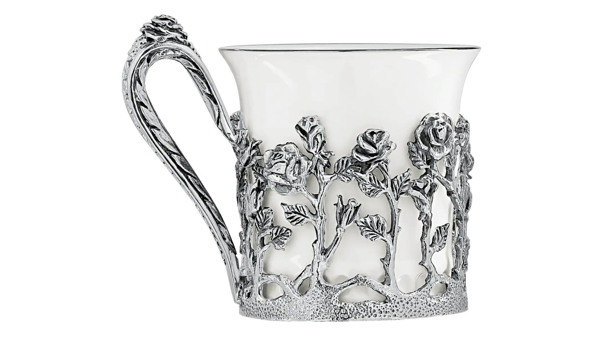 Набор кофейный в футляре АргентА Роза 178 г, 4 предмета, серебро 925