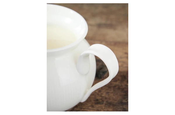 Молочник Decor de table Плиссе 230 мл, d8,6хh8,4 см, фарфор костяной, п/к