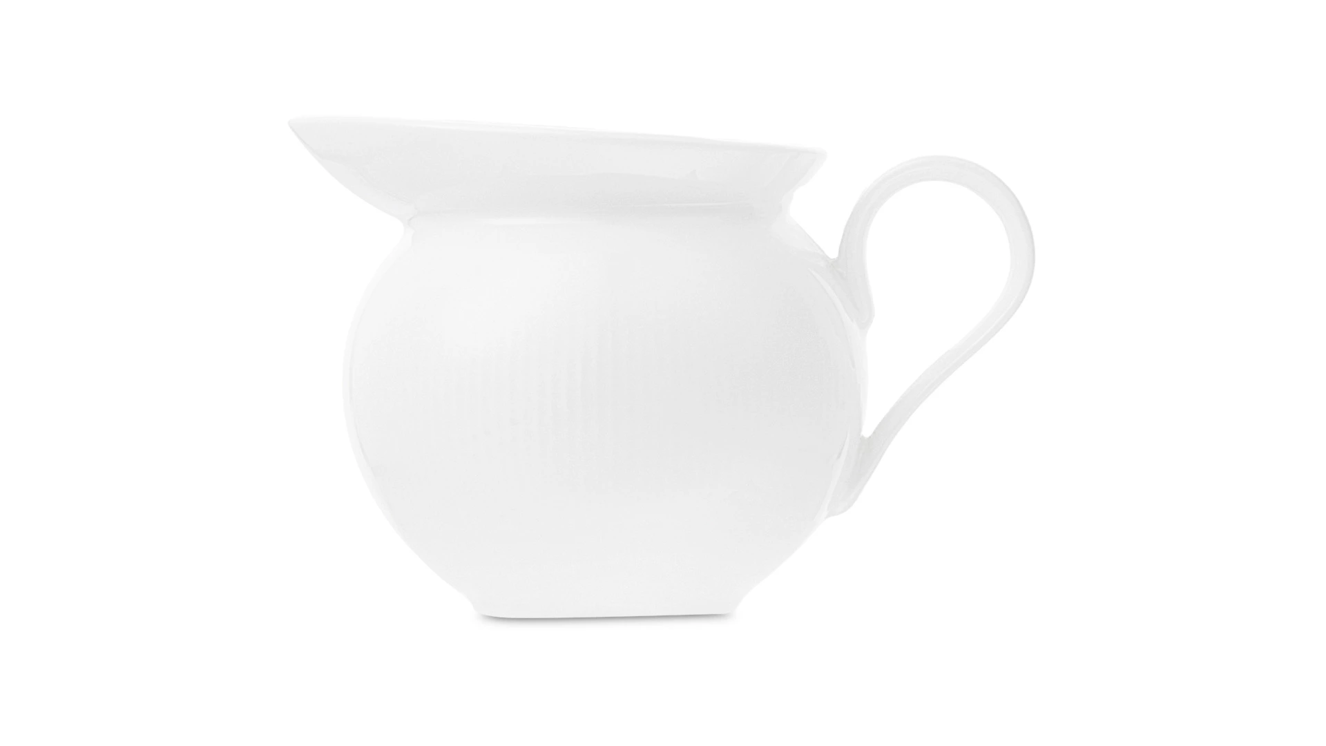 Молочник Decor de table Плиссе 230 мл, d8,6хh8,4 см, фарфор костяной, п/к