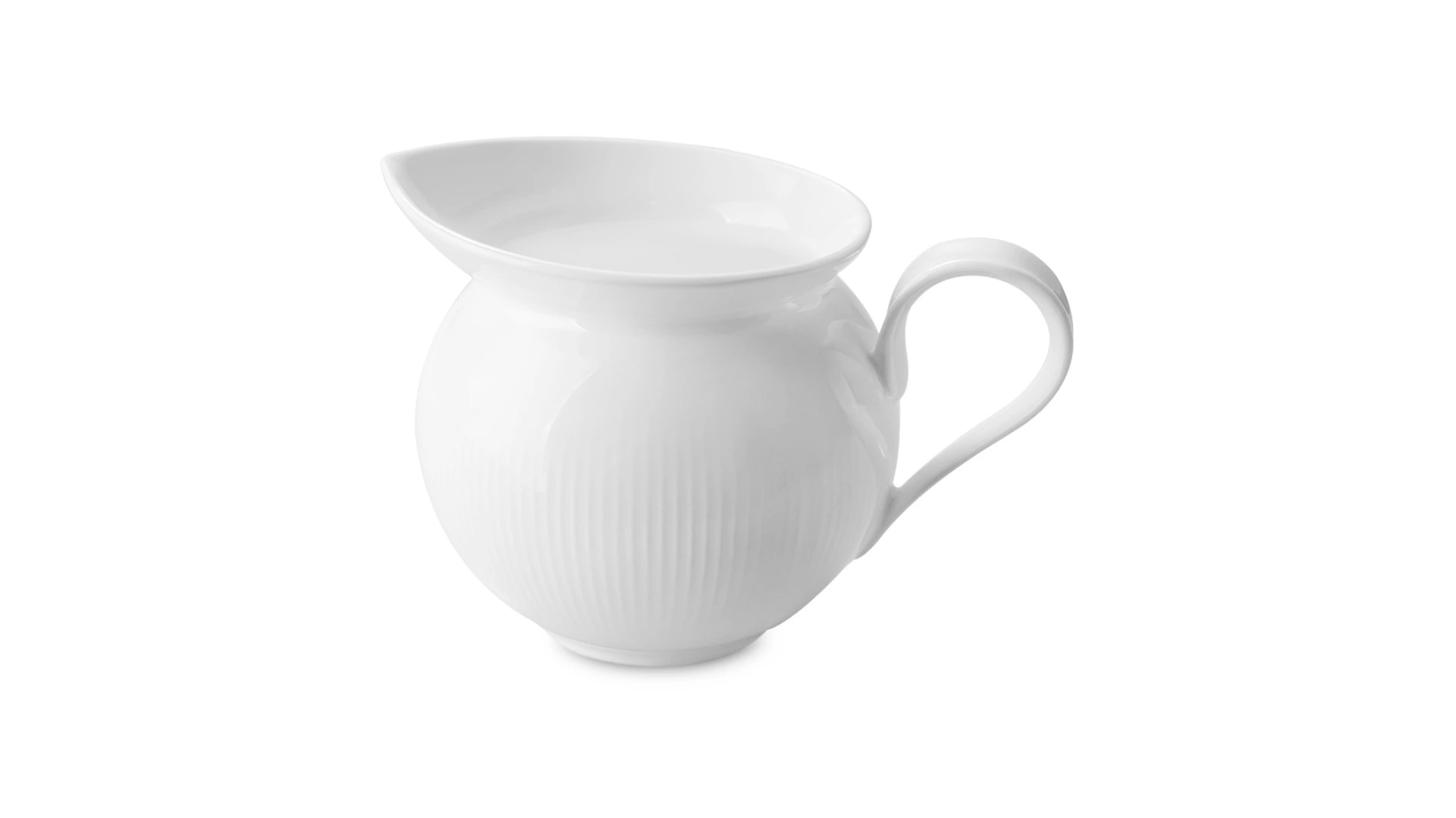 Молочник Decor de table Плиссе 230 мл, d8,6хh8,4 см, фарфор костяной, п/к