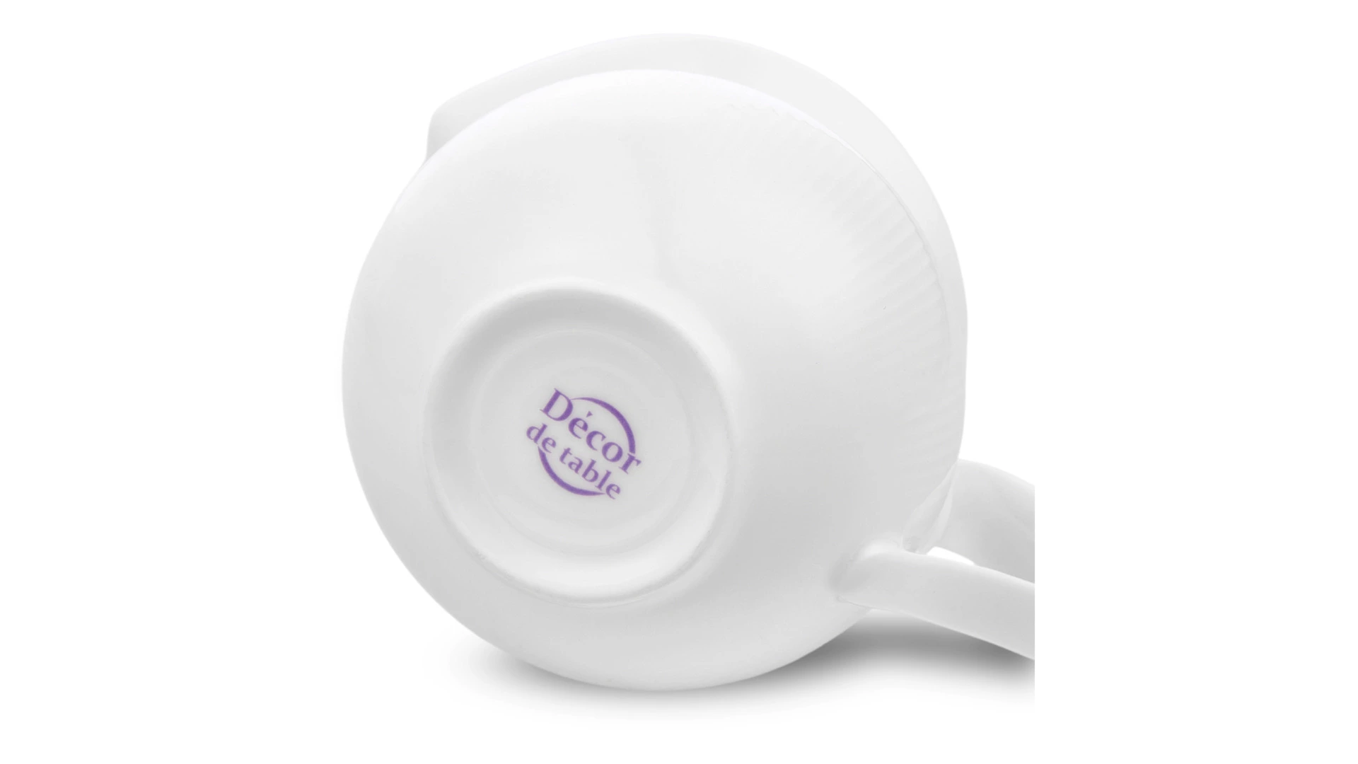 Молочник Decor de table Плиссе 230 мл, d8,6хh8,4 см, фарфор костяной, п/к