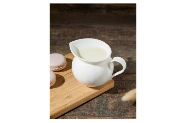 Молочник Decor de table Плиссе 230 мл, d8,6хh8,4 см, фарфор костяной, п/к