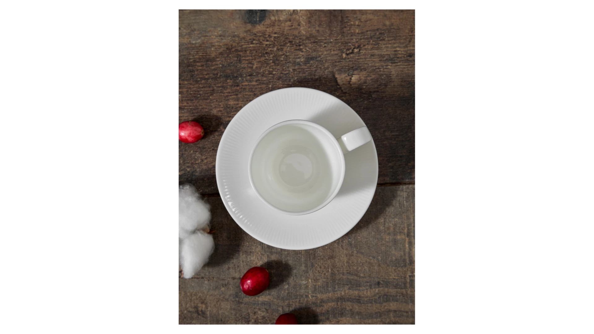 Набор чашек кофейных с блюдцами Decor de table Плиссе 90 мл, 4 шт, фарфор костяной, п/к