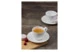 Набор чашек чайных с блюдцами Decor de table Плиссе 230 мл, 2 шт, фарфор костяной, п/к