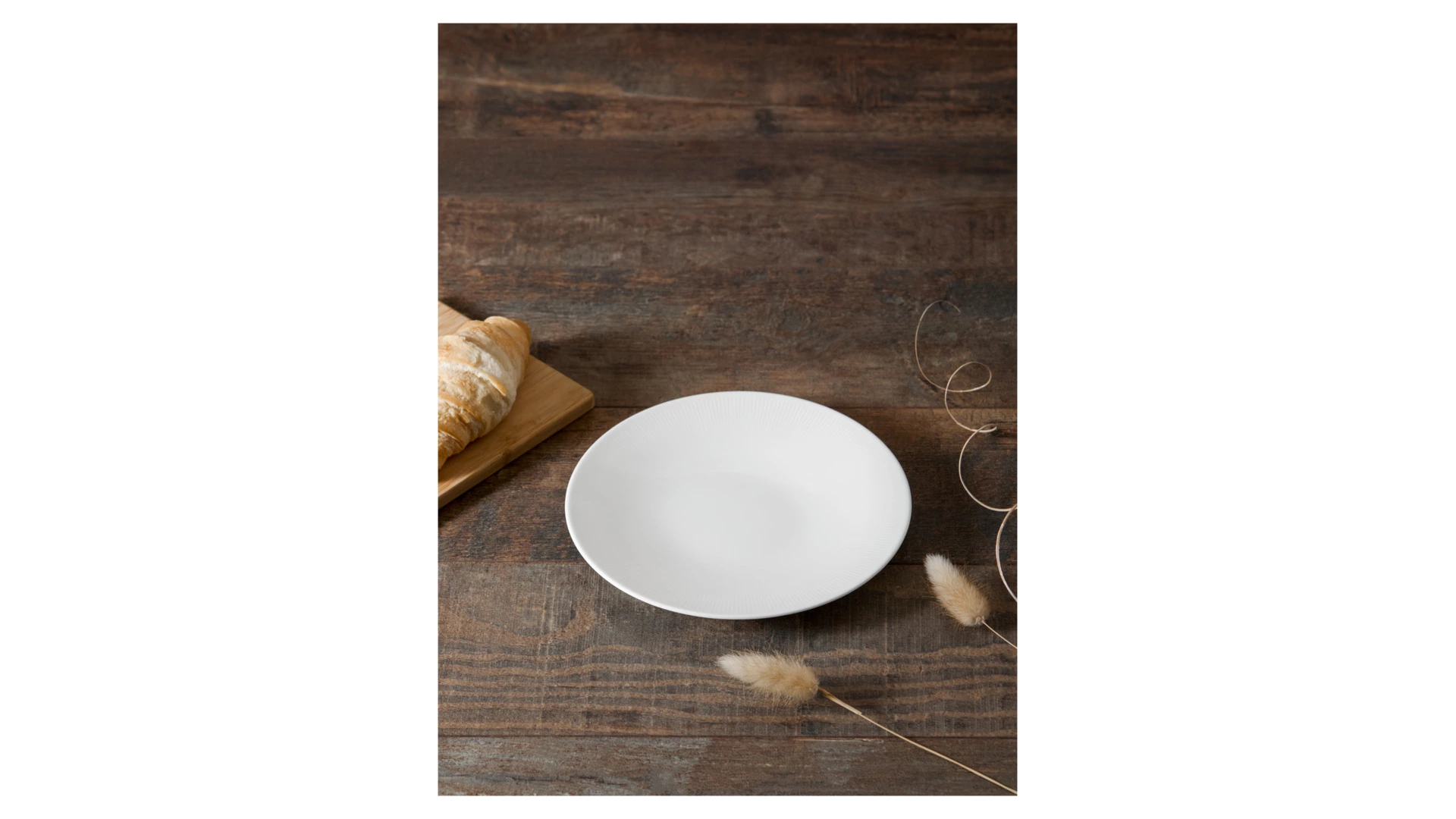 Набор тарелок десертных Decor de table Плиссе 19,4 см, 6 шт, фарфор костяной, п/к