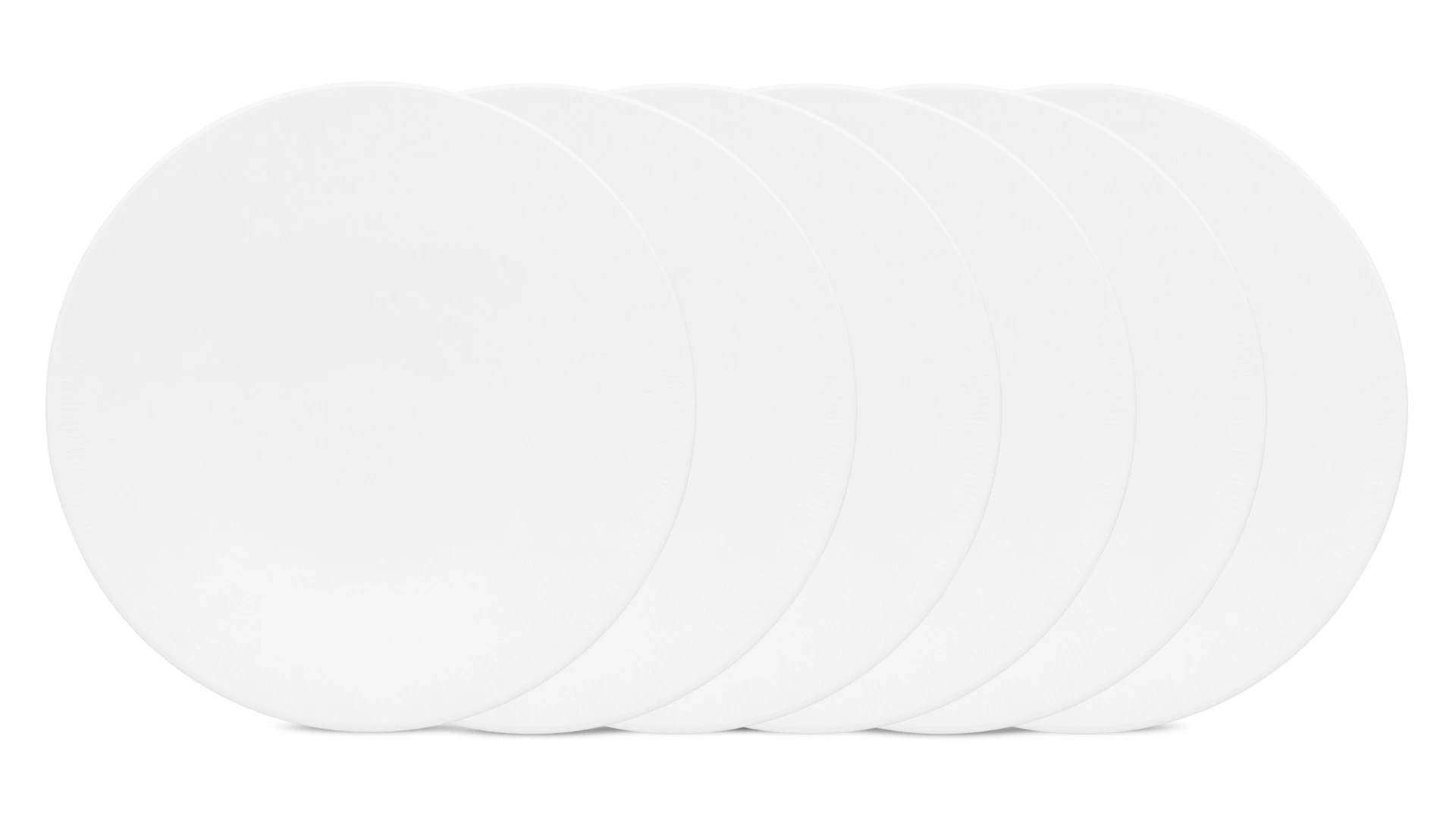 Набор тарелок десертных Decor de table Плиссе 19,4 см, 6 шт, фарфор костяной, п/к