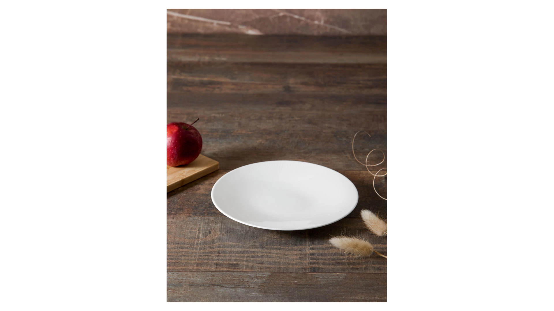 Набор тарелок десертных Decor de table Плиссе 19,4 см, 6 шт, фарфор костяной, п/к