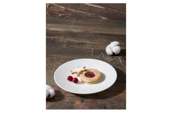 Тарелка закусочная Decor de table Плиссе 21,5 см, фарфор костяной