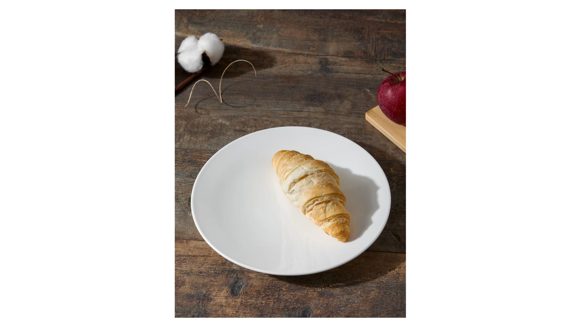 Тарелка закусочная Decor de table Плиссе 21,5 см, фарфор костяной