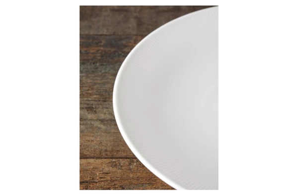 Тарелка закусочная Decor de table Плиссе 21,5 см, фарфор костяной