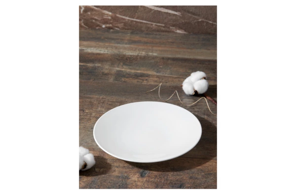 Тарелка закусочная Decor de table Плиссе 21,5 см, фарфор костяной