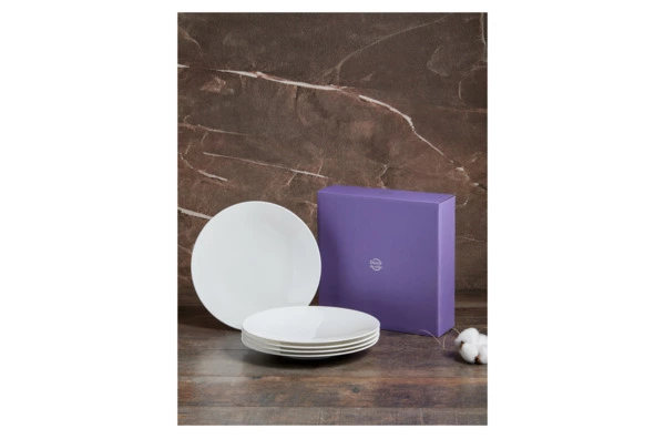 Набор тарелок закусочных Decor de table Плиссе 21,5 см, 6 шт, фарфор костяной, п/к