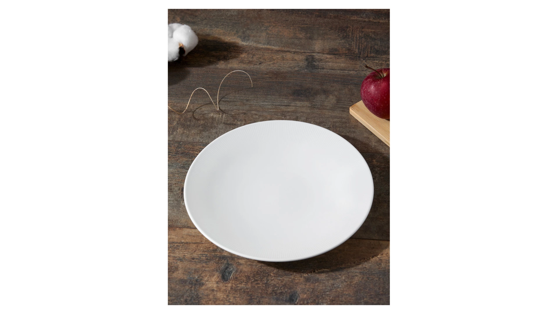 Набор тарелок закусочных Decor de table Плиссе 21,5 см, 6 шт, фарфор костяной, п/к