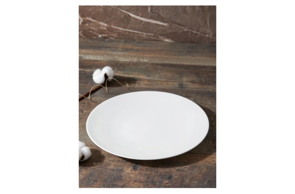Тарелка обеденная Decor de table Плиссе 28,1 см, фарфор костяной