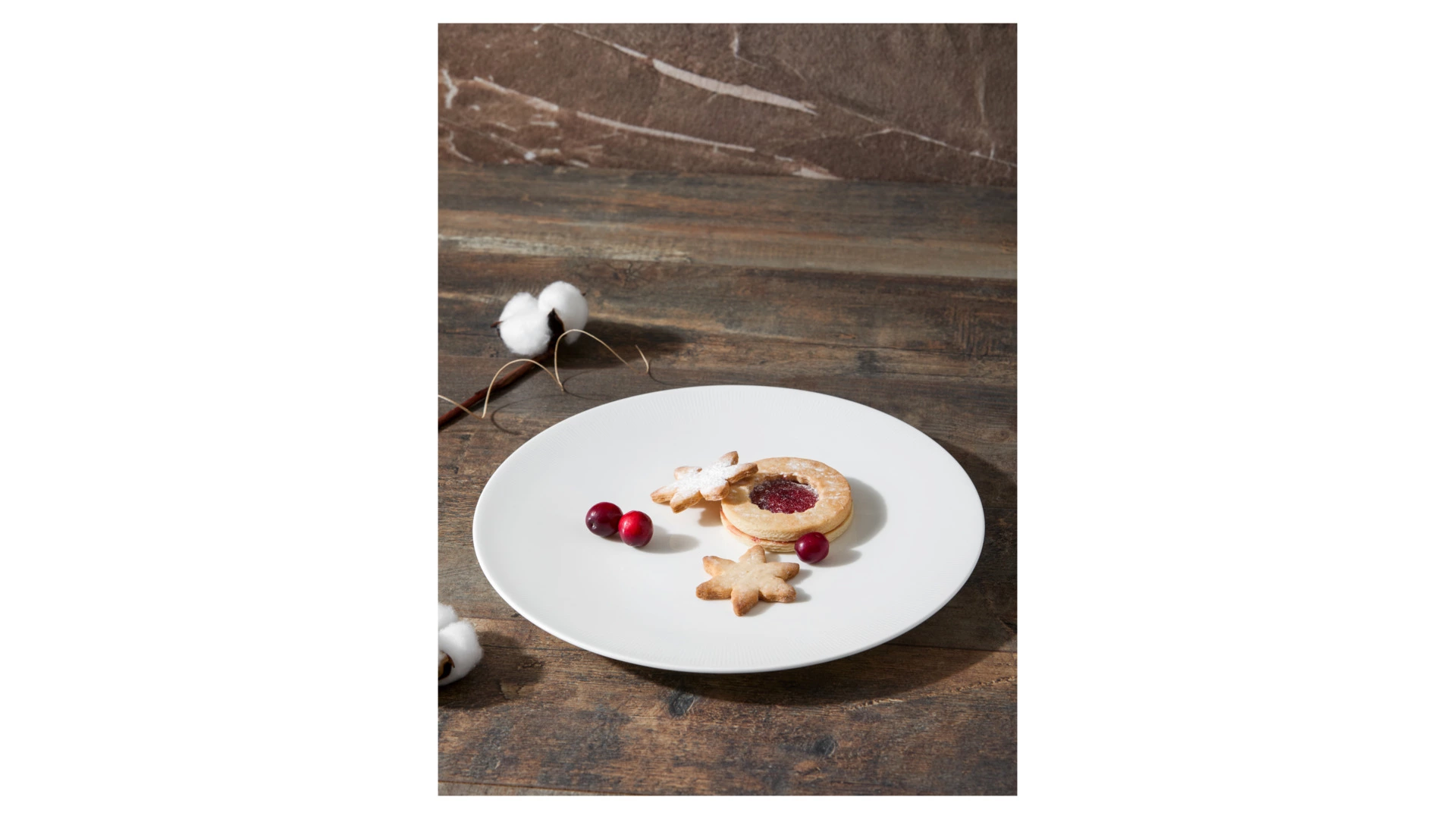 Тарелка обеденная Decor de table Плиссе 28,1 см, фарфор костяной