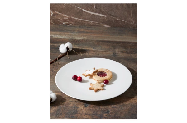 Тарелка обеденная Decor de table Плиссе 28,1 см, фарфор костяной