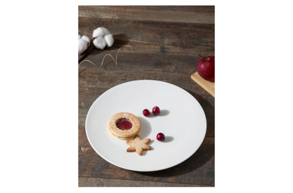 Тарелка обеденная Decor de table Плиссе 28,1 см, фарфор костяной