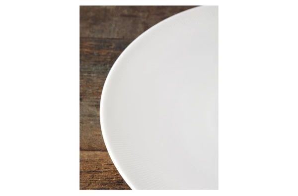 Тарелка обеденная Decor de table Плиссе 28,1 см, фарфор костяной