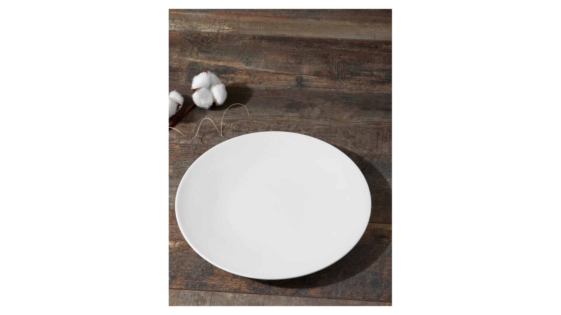 Набор тарелок обеденных Decor de table Плиссе 28,1 см, 6 шт, фарфор костяной, п/к