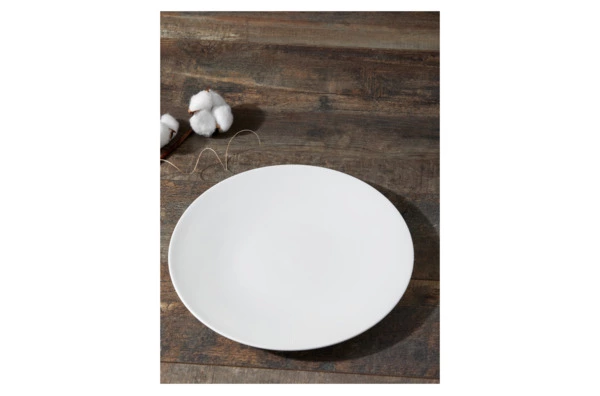 Набор тарелок обеденных Decor de table Плиссе 28,1 см, 6 шт, фарфор костяной, п/к