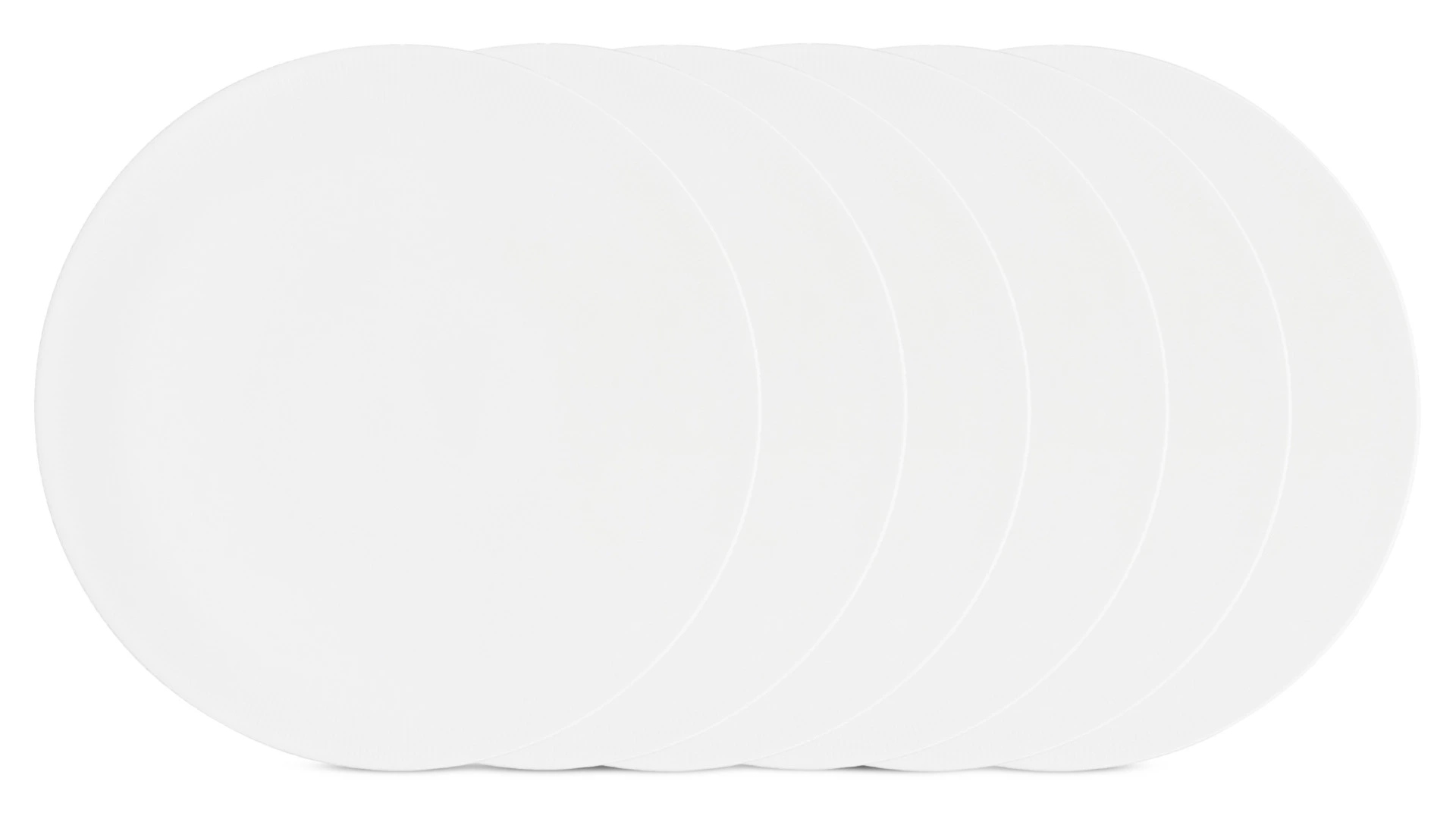 Набор тарелок обеденных Decor de table Плиссе 28,1 см, 6 шт, фарфор костяной, п/к