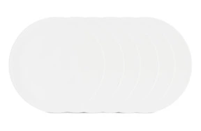 Набор тарелок обеденных Decor de table Плиссе 28,1 см, 6 шт, фарфор костяной, п/к