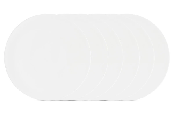 Набор тарелок обеденных Decor de table Плиссе 28,1 см, 6 шт, фарфор костяной, п/к