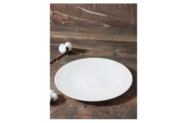 Набор тарелок обеденных Decor de table Плиссе 28,1 см, 6 шт, фарфор костяной, п/к