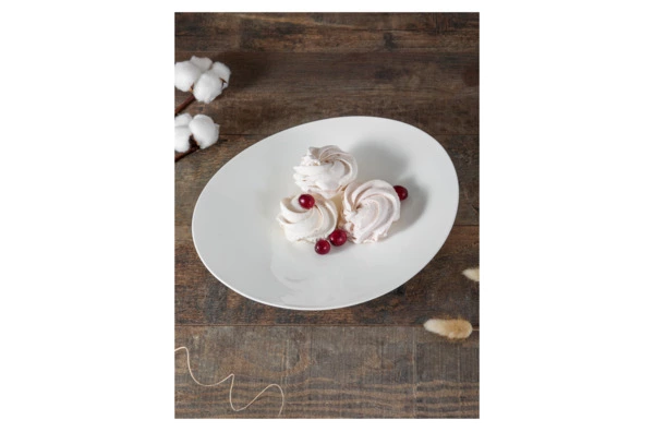 Блюдо овальное Decor de table Плиссе 31 см, фарфор костяной, п/к