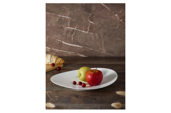 Блюдо овальное Decor de table Плиссе 31 см, фарфор костяной, п/к