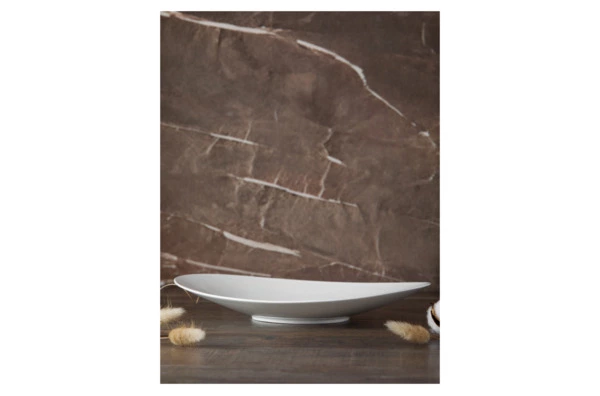 Блюдо овальное Decor de table Плиссе 31 см, фарфор костяной, п/к