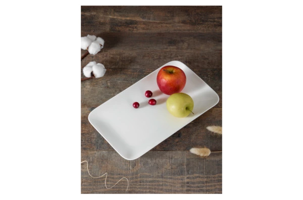 Блюдо прямоугольное Decor de table Плиссе 30,8х18,5 см, фарфор костяной, п/к
