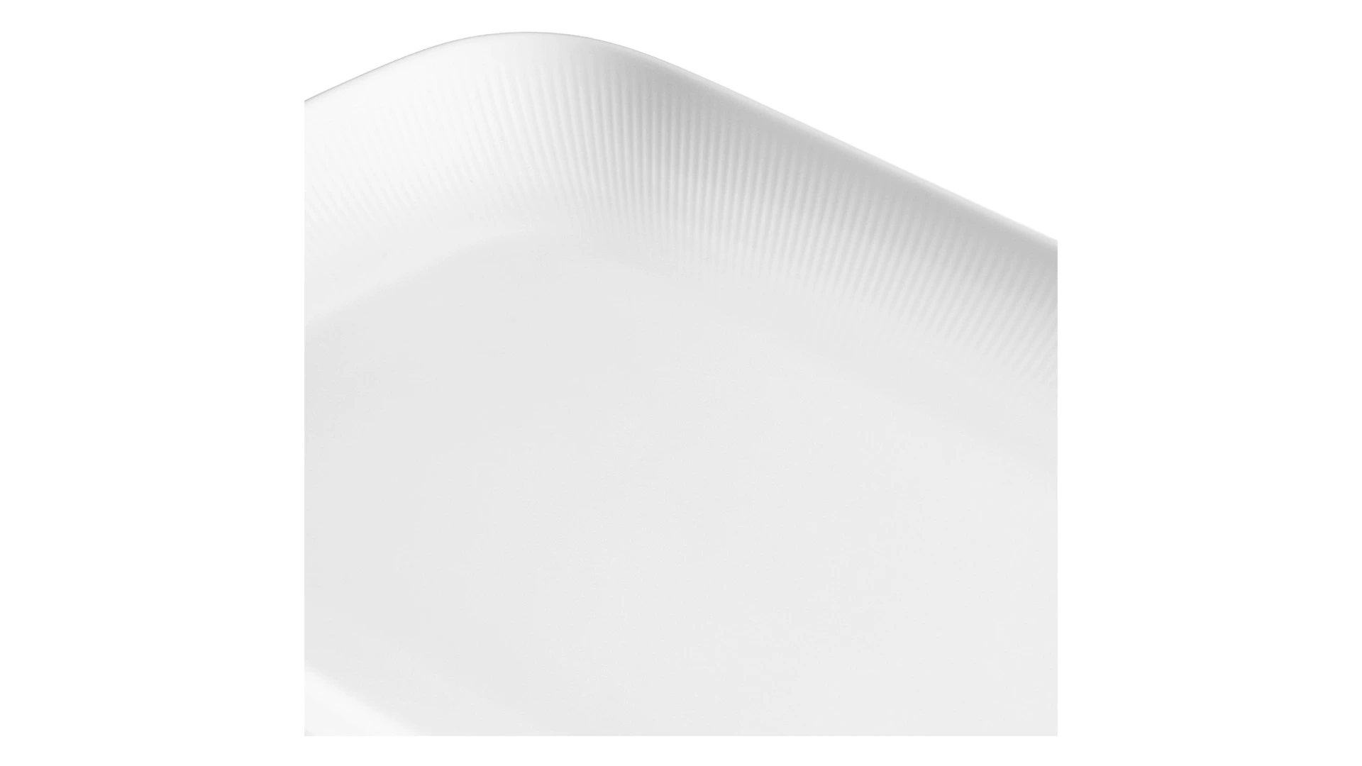 Блюдо прямоугольное Decor de table Плиссе 30,8х18,5 см, фарфор костяной, п/к